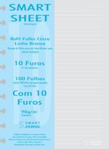 Refil Caderno Inteligente 90g 100 FLS Pauta Branca 10 Furos Refil Caderno Inteligente 90g 100 FLS Pauta Branca 10 Furos