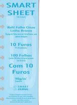 Refil Caderno Inteligente 90G 100 Fls Pauta Branca 10 Furos