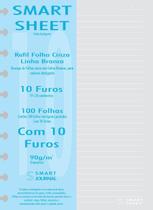 Refil Caderno Inteligente 90G 100 Fls Pauta Branca 10 Furos