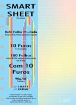Refil Caderno Inteligente 90G 100 Folhas Colorido 10 Furos