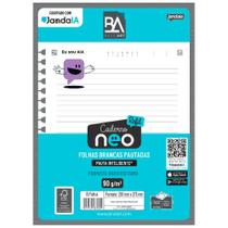 Refil Caderno Universitário Neo 80 Fls Brancas Pautadas Basic Arts - Jandaia