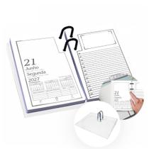 Refil Calendário Agenda de Mesa Redoma 2027+Suporte Mod.501