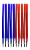 Refil Caneta Apagavel Papel Tecido 05 Azul 05 Vermelho