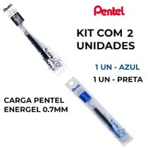 Refil caneta energel lr7 0.7 kit 2un (1preta - 1azul) pentel