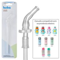 Refil Canudo Em Silicone Compatível Garrafas Térmicas Baby Buba Cor:Transparente