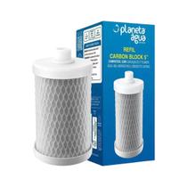Refil carbon block 5" rosca 1/2" 1018 planeta água