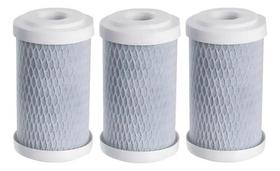 Refil Carbon Block 5x2.1/2 5 Micras Filtro Carvão Ativado 3u Cinza