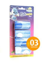 Refil Cata Caca - Saco Azul com 04 Unidades Kit 03un