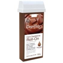 Refil Cera Depilatoria Corporal Profissional Depilação Roll On Depilflax Chocolate 100g