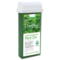 Refil Cera Depilatoria Corporal Profissional Depilação Roll On Depilflax Hortelã 100g