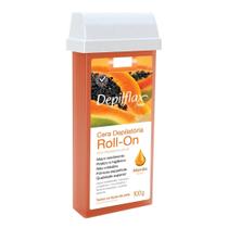 Refil Cera Depilatoria Corporal Profissional Depilação Roll On Depilflax Mamao 100g