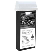 Refil Cera Depilatoria Corporal Profissional Depilação Roll On Depilflax Negra 100g