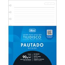 Refil Colegial Médio Tilidisco Branco Pautado 80 Folhas 90g/m² Tilibra Ref: 341819