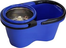 Refil Completo Balde e Centrífuga Mop Pro Azul 360 Cesto Inox Alça reforçada