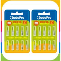 Refil Cônico Extra Fino para Escova Interdental JADEPRO - KIT 2 cartelas (total 20 uni)