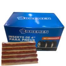 Refil Conserto De Pneu Sem Camara Caixa Com 60 Pecas Passeio 6Mm Espessura 100Mm Comprimento - 5549 - Bremen