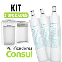 Refil Consul para Purificador de água Kit 3 Unidades CPC30 CPC31 CPB34 CPB35 CPB36 - Hidrofiltros