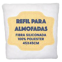 Refil de almofada 45 x 45 cm com capa TNT e recheio em Fibra siliconada 100% Poliéster