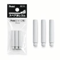 Refil de Borracha para Lapiseira Pentel XE10-W Original Twist Erase com 3 Unidades Compatível Quick-Click -