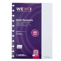 Refil De Caderno Inteligente Pautado Grande 90gr 50fls