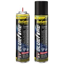 Refil de combustível de butano Bluefire 300mL, vasilha com adaptadores de bocal Refil de combustível de butano Bluefire 300mL, vasilha com adaptadores de bocal