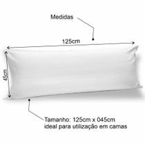 Refil De Enchimento Para Travesseiro de Corpo Xuxão Com Silicone e Forro De TNT 1.25 X 0.45cm