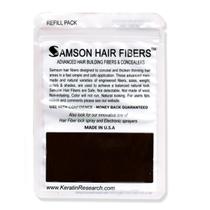 Refil de fibras de cabelo Samson 25g 100% indetectável marrom escuro Refil de fibras de cabelo Samson 25g 100% indetectável marrom escuro