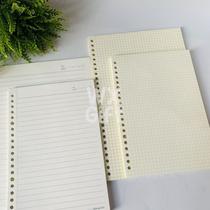 Refil de Folha de Caderno Reutilizável Pautado ou Quadriculado - Uniso / WX Gift Refil de Folha de Caderno Reutilizável Pautado ou Quadriculado - Uniso / WX Gift