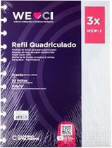 Refil de Folhas de Caderno Inteligente Grande Quadriculado 50 Fls Refil de Folhas de Caderno Inteligente Grande Quadriculado 50 Fls