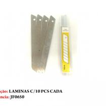 Refil De Laminas Para Estilete Com 10 Unidades 8x1x1 JF-0650 - Lextac