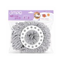 Refil de microfibra para mop giro fit - simplo cinza