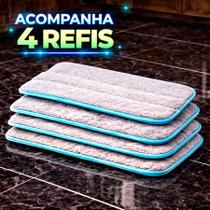 Refil de Microfibra para Mop Spray Verde Kit com 2 4 ou 6 Unidades Refil de Microfibra para Mop Spray Verde Kit com 2 4 ou 6 Unidades