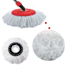 Refil de Mop Giratório 360º Esfregão Microfibra Alta Absorção Lavável 8 e 12 Litros Sete Estrelas