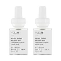 Refil de perfume doméstico Pura & Brooklyn Candle Studio Difusor de ar doméstico inteligente Até 120 horas de fragrância luxuosa por frasco Fragrância difusora limpa e segura pacote com 2 unidades, Tulum