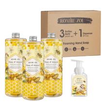 Refil de sabonete espumante para mãos ROMIIE ZOI Natural Honey & Ammond 1L