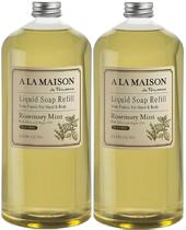 Refil de sabonete para mãos A LA MAISON French Rosemary Mint 1L (pacote com 2) Refil de sabonete para mãos A LA MAISON French Rosemary Mint 1L (pacote com 2)