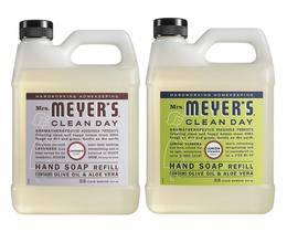 Refil de sabonete para mãos MRS. MEYER'S CLEAN DAY Scent Variety, pacote com 2 unidades