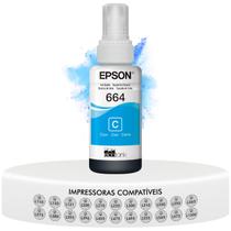 Refil de Tinta Original Epson Ecotank T664 Compatível L121 L355 L365 L375 L395 L396 L455 L475 L495 L555 - Ciano T664220