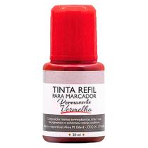 Refil de Tinta Para Marcador Permanente Prime Faz até 30 Recargas Secagem Rápida 20ml - BRW COR:VERMELHO