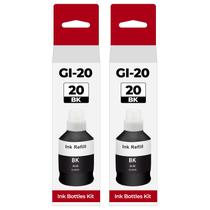 Refil de tinta QIOCKTO GI-20 preta 170 ml, pacote com 2 Refil de tinta QIOCKTO GI-20 preta 170 ml, pacote com 2