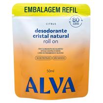 Refil Desodorante Cristal Natural Roll-on Citrus 50ml Alva