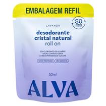 Refil Desodorante Cristal Natural Roll-on Lavanda 50ml Alva