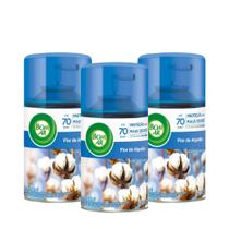 Refil Desodorizador Bom Ar Flor De Algodão Kit C/ 3 Unidades