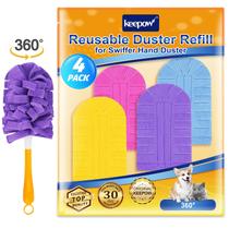 Refil Duster KEEPOW compatível com Swiffer Hand Duster, pacote com 4 Refil Duster KEEPOW compatível com Swiffer Hand Duster, pacote com 4