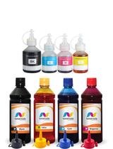 Refil e 4 Tintas de 500ml Compatível Para Brother BT6001Bk Refil e 4 Tintas de 500ml Compatível Para Brother BT6001Bk