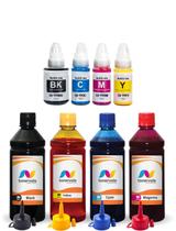 Refil e 4 Tintas de 500ml Compatível Para Canon G7010