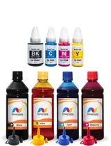 Refil e 4 Tintas de 500ml Compatível Para Canon GM2010