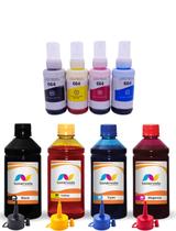 Refil e 4 Tintas de 500ml Compatível Para Epson L355