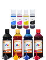 Refil e 4 Tintas de 500ml Compatível Para Epson L6490 Refil e 4 Tintas de 500ml Compatível Para Epson L6490