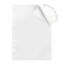Refil em branco argolado, Ultra, coleção Refil, 90 g branco, 16,5 x 24 cm - Ótima